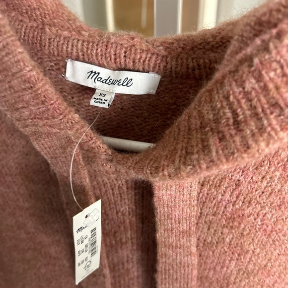 New with Tags XS Madewell Wilmington Hoodie Sweater Heather Taffy - Picture 2 of 2